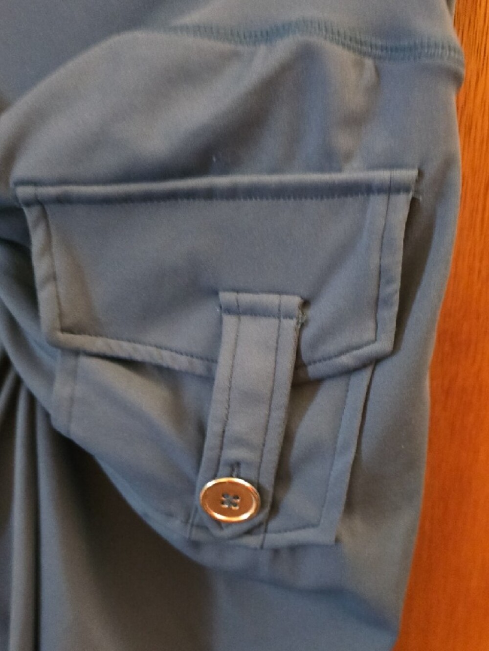 Women's High-Rise Navy Bike Shorts - Picture 5 of 7